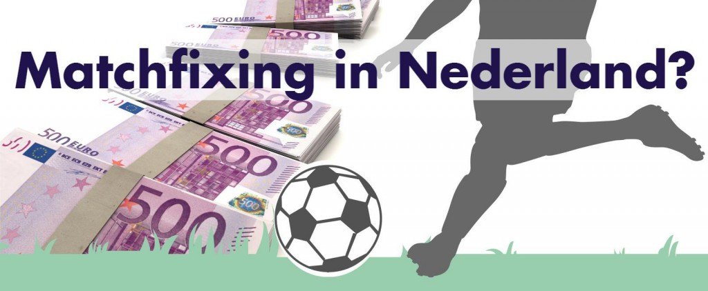 Illustratie met de vraag matchfixing-in-nederland? waarbij geld en een voetballer wordt afgebeeld