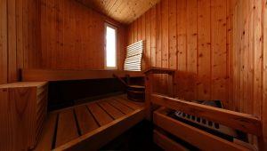 de binnenkant van een sauna