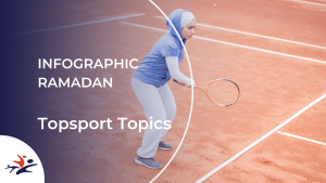 Vrouw met hoofddoek aan het tennissen